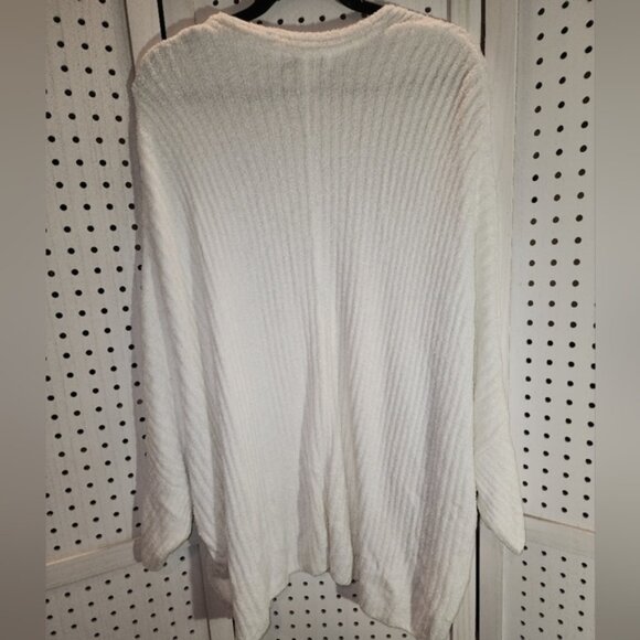 Barefoot Dreams Cozy Chic Lite Bat Wing Cardigan 2X White - Picture 5 of 7